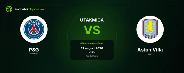 PSG – Aston Vila, tip dana za UEFA Superkup